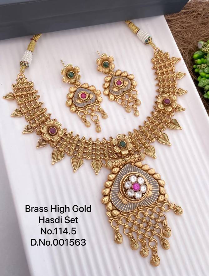1563 BH Designer Brass High Gold Hasadi Set Wholesale Shop In Surat
